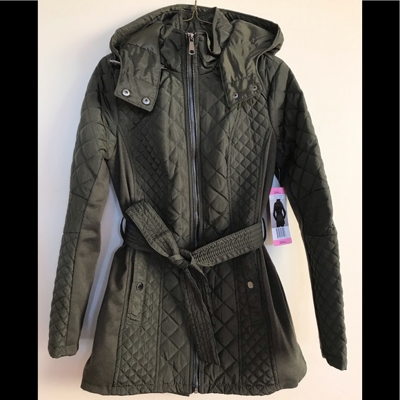 NEW Sebby Collection Quilted Teench Coat Jacket - Picture 2 of 8